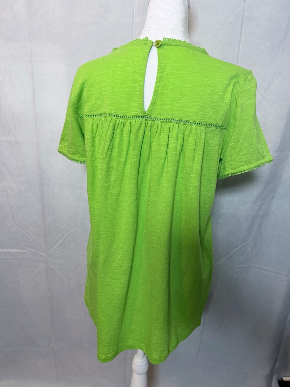 Tommy Hilfiger Women’s Short Sleeve Peasant Top - Picture 2 of 4